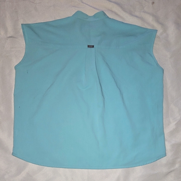Figs Rafael Scrub Top in Fresh Aqua size Xlarge - Picture 2 of 3
